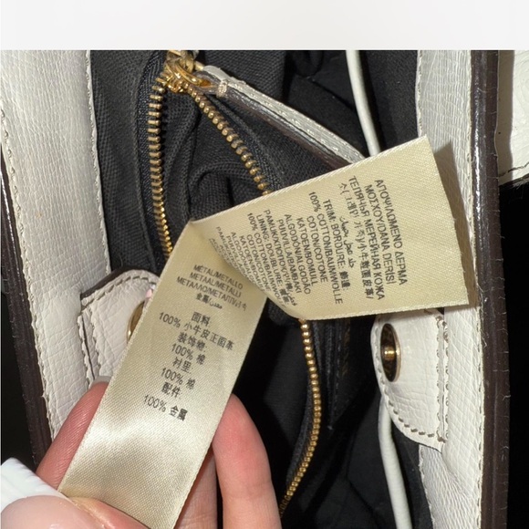 Burberry Cream Leather Satchel - Picture 7 of 8